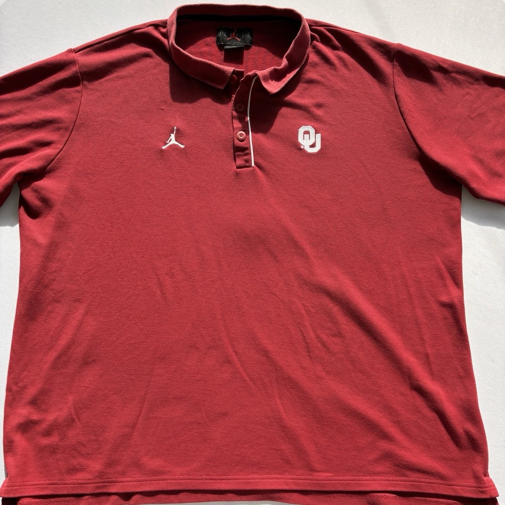Oklahoma Sooners Shirt Mens 2XL Polo Golf Nike Collar Red Vintage OU